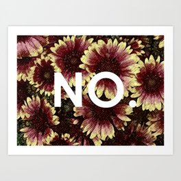 No. Art Print | Typography, Funny, Digital, Graphic Design 