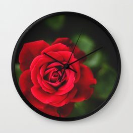Romantic Red Rose Wall Clock