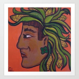 Native Face 3 Art Print
