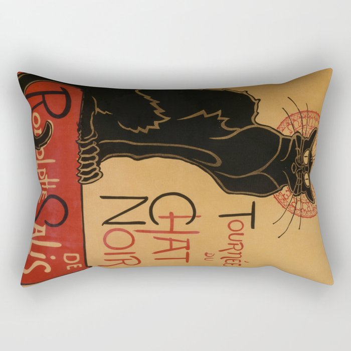 Le Chat Noir - Théophile Steinlen Rectangular Pillow