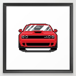 Challenger SRT Hellcat (red) Framed Art Print