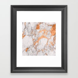 Copper Marble Framed Art Print