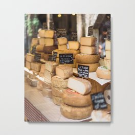 French Cheese Market Stall Metal Print | French, Color, Stall, Shop, Fromagerie, Market, Mirepoix, France, Fromage, Cheese 