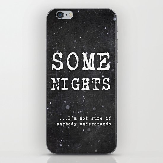 SOME NIGHTS iPhone Skin