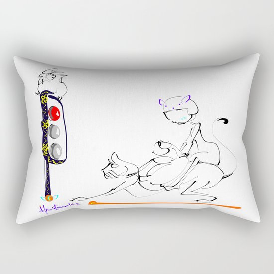 traffic lights Rectangular Pillow