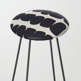 Stones | Abstract Shapes in Black Counter Stool