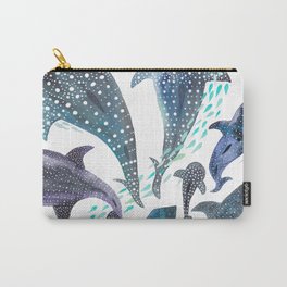Whale Shark, Ray & Sea Creature Play Print Carry-All Pouch