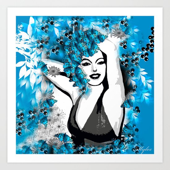 BUTTERFLY WOMAN Art Print