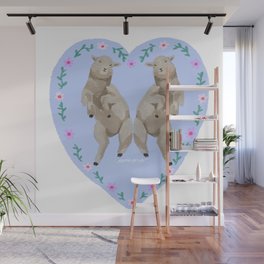 jumping lambs 2 Wall Mural