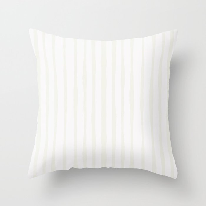 Linear wave_simple white Throw Pillow
