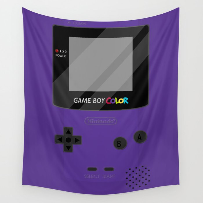 Gameboy Color Purple Wall Tapestry By Katymakesthings Society6
