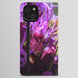 Long-Horned Bee Gathering Nectar iPhone Wallet Case