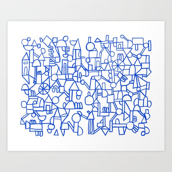 Blue space Art Print