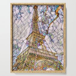 Eiffel Tower Mosaic Serving Tray