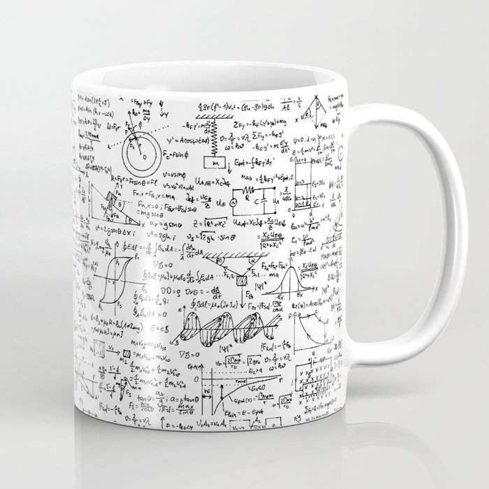 Physics Equations on Whiteboard Coffee Mug