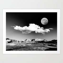 Black Desert Sky & Moon // Red Rock Canyon Las Vegas Mojave Lune Celestial Mountain Range Art Print | Dorm Room Living Bed, Black And White B W, Photos Pictures Pic, Dreamy Fantasy Sky, Picture Clouds New, Utah Arizona Park, Modern Vintage Cali, Abstractmountains, California Travel Q0, Wilderness The Set 