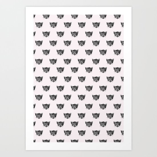 Polka Cat Art Print