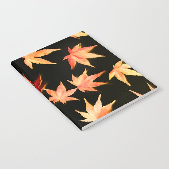 AUTUMN ROMANCE - LEAVES PATTERN #3 #decor #art #society6 Notebook