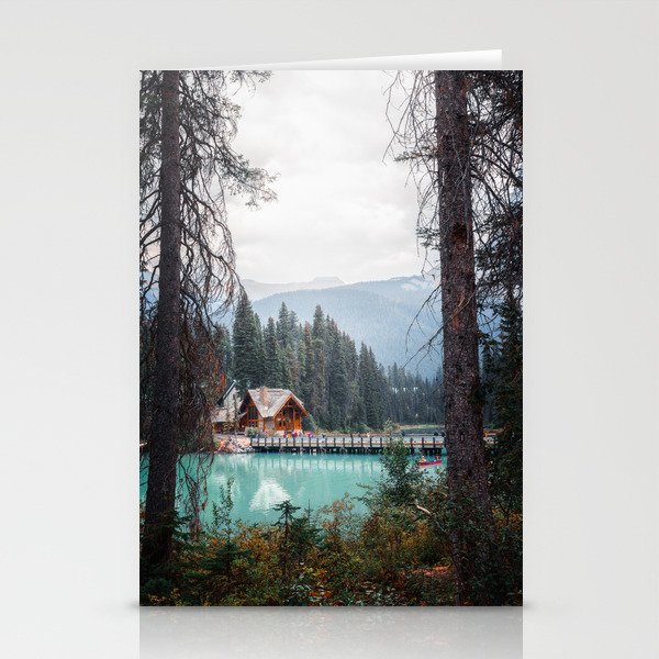 Emerald Lake Lodge Canada - photography landscape art print blue travel photo vertical Stationery Cards