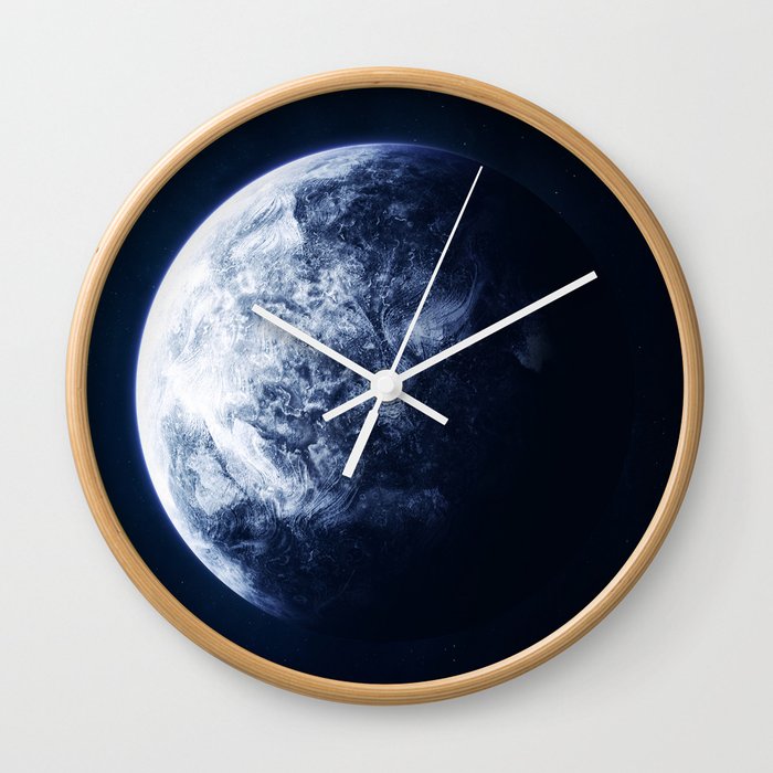 Uranus with stars Wall Clock