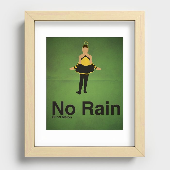 No Rain Recessed Framed Print