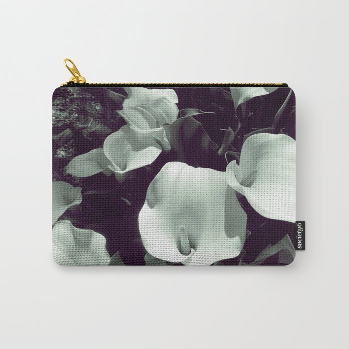 Calla Lilies in Black and White Carry-All Pouch