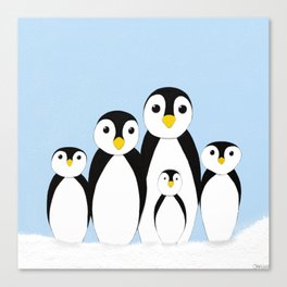 The Penguin Family Canvas Print