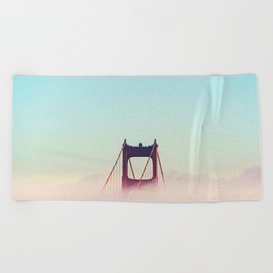 Pastel Sky Bridge New York Beach Towel