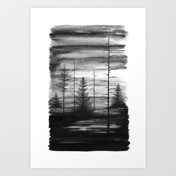 Dark Woods Art Print