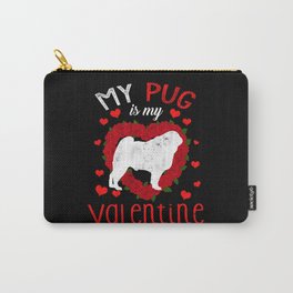 Dog Animal Hearts Day Pug My Valentines Day Carry-All Pouch