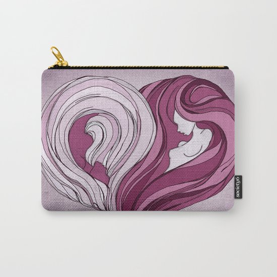Yin Yang Heart Carry-All Pouch