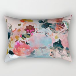 floral bloom abstract painting Rectangular Pillow
