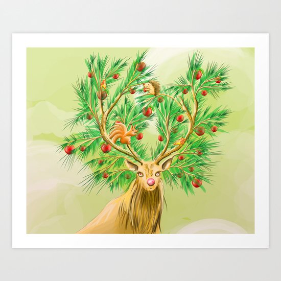 Have you finish your christmas tree yet? Art Print