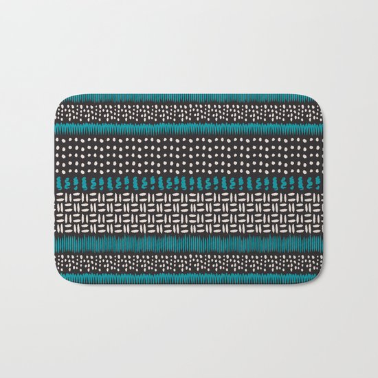 Dots, spots and zigzags pattern Bath Mat