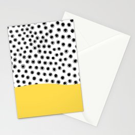 black dots with yellow Stationery Cards