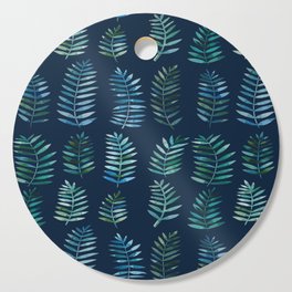 Close to Nature I Leaves Botanical Watercolor Pattern Cutting Board