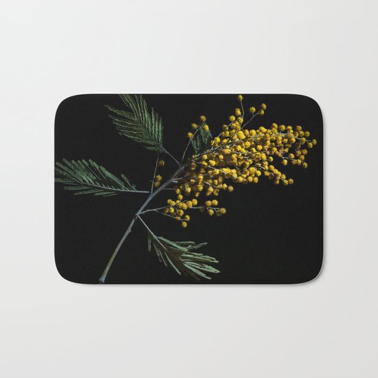 Silver Wattle Flowers Bath Mat