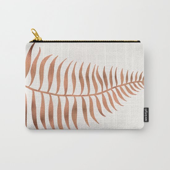 Palm Leaf – Rose Gold Carry-All Pouch