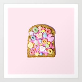 Pink Sugar Toast Art Print