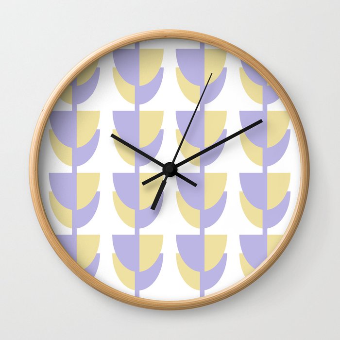 Tulips In Spring Time - Lavender and Lemon Wall Clock