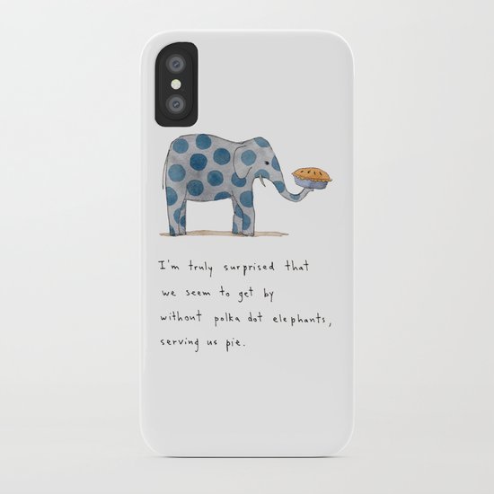 polka dot elephants serving us pie iPhone Case