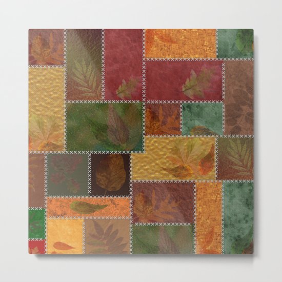 Stitches Of Autumn Metal Print