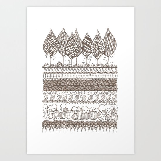 Pumpkin Patch Art Print
