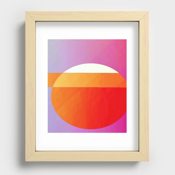Orange Sun Recessed Framed Print