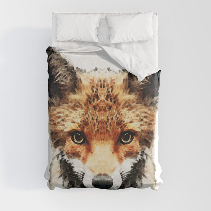 Sly Fox - Red Fox Animal Art by Sharon Cummings Duvet Cover