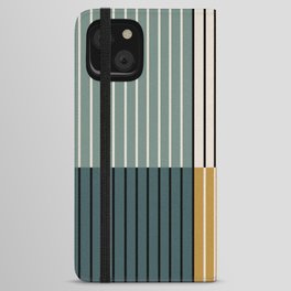 Color Block Line Abstract VIII iPhone Wallet Case