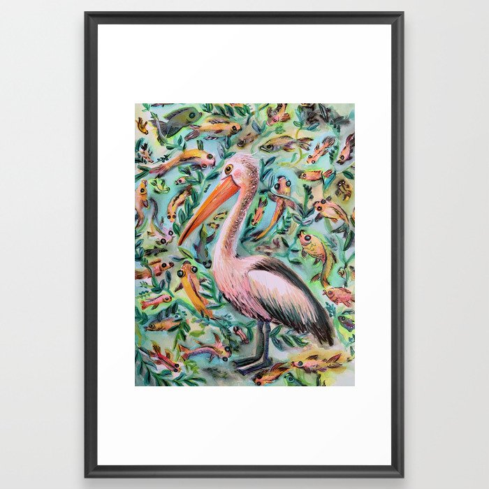 Pelican dreams Framed Art Print