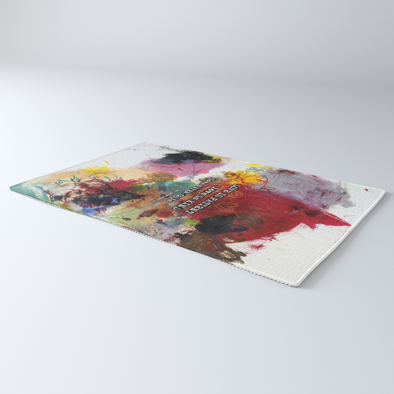 Love Never Fails Scripture Bible Verse Abstract Art Painting By Michel Keck Rug By Michelkeck Society6