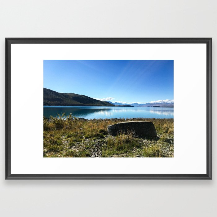 Lakeside View (Punakaiki, New Zealand) Framed Art Print