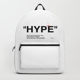 "HYPE" Backpack | Kicks, Street, Fashion, White, Ye, Rapper, Sneaker, Supreme, Streetwear, Popart 